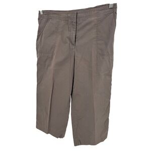 J.Jill Capri Pants SizE 14 Familiar Fit At‎ Waist Brown Womens Cotton